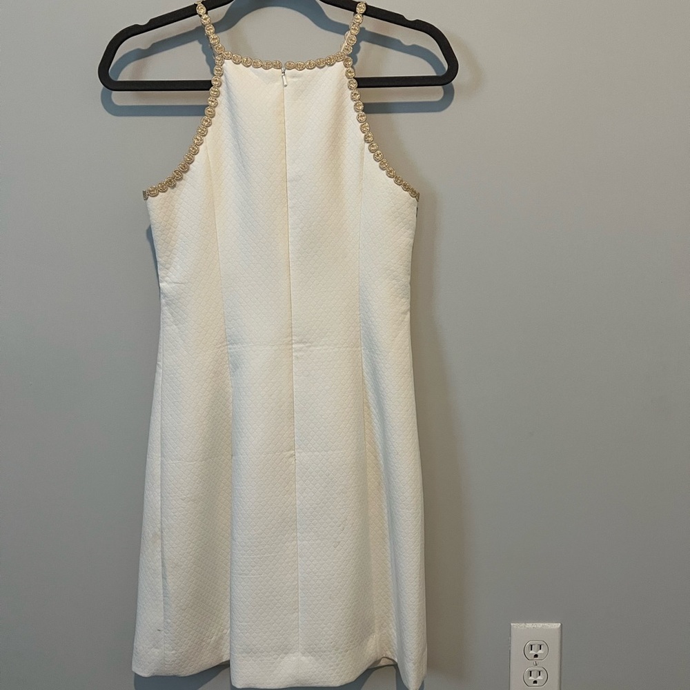 Lily Pulitzer Gold Neckline Cocktail Dress - Picture 2 of 2